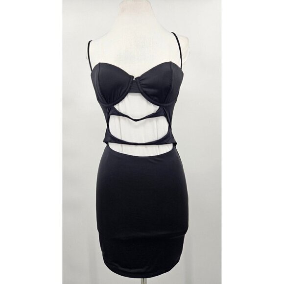 New Mars the Label The Twist Cup Mini Dress Womens UK 12/US M Underwire Cut Out - Picture 2 of 7